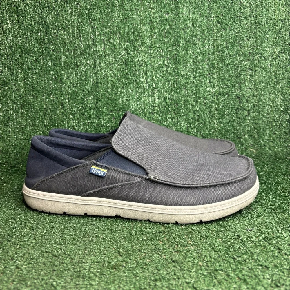 Lems Drifter Canvas Minimalist Barefoot Slip On Loafer Shoes Deep Sea Mens Sz 13
